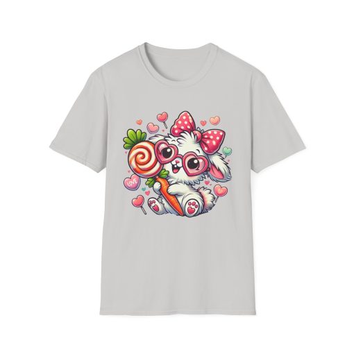 Cute Bunny Love Unisex Softstyle T-Shirt - Perfect for Valentine's Day and Spring Celebrations - Image 16