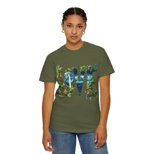 Garment-Dyed Love T-Shirt | Nature-Inspired Unisex Tee - Image 19