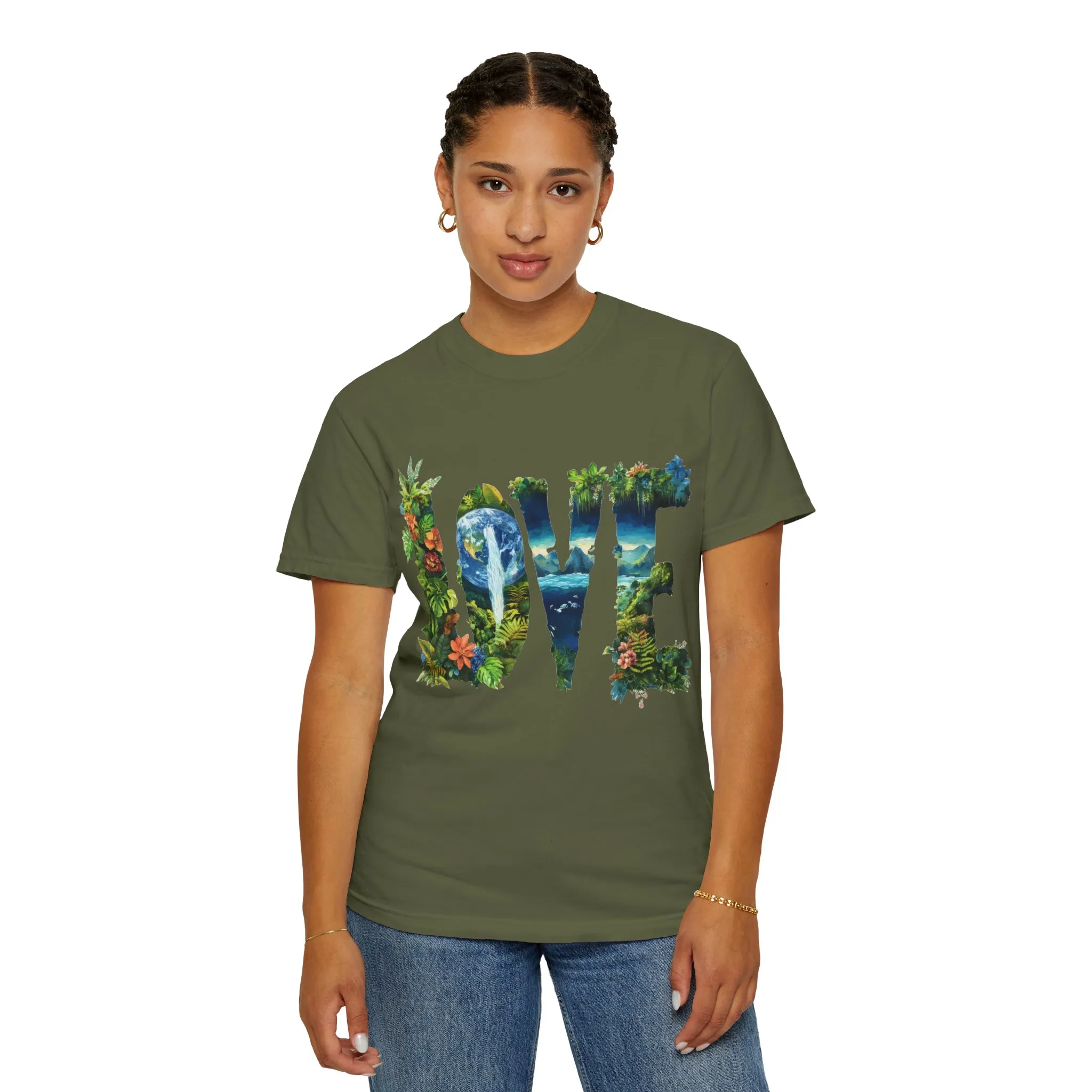Garment-Dyed Love T-Shirt | Nature-Inspired Unisex Tee - Image 19