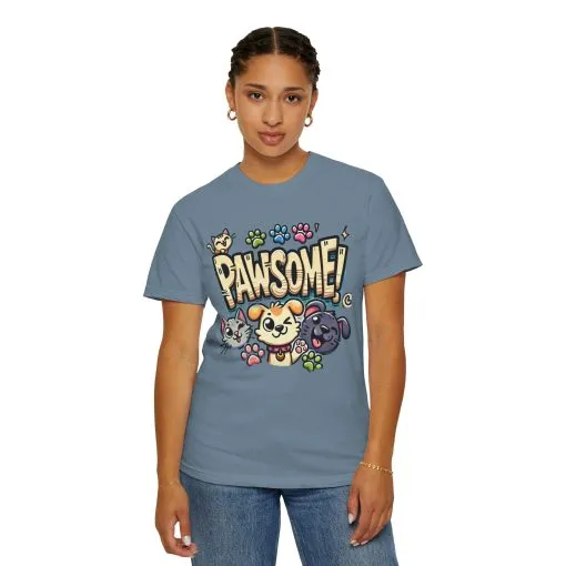 Pawsome Garment-Dyed T-Shirt for Animal Lovers - Image 51