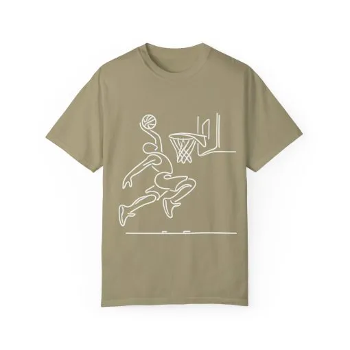 Unisex Basketball Outline T-shirt - Sporty Graphic Tee for Athletes - Image 5
