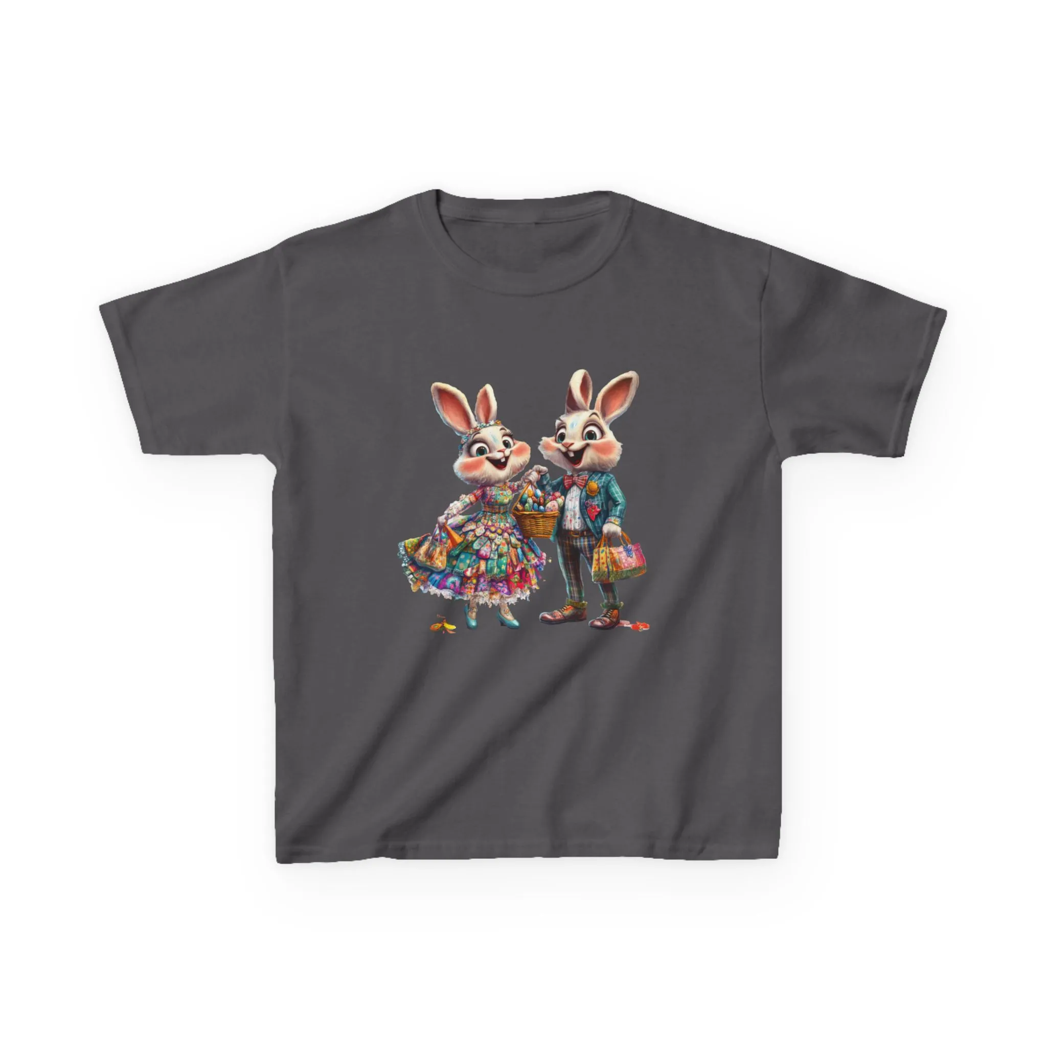 Adorable Bunny Couple Kids Tee - Perfect for Easter Celebrations - Image 22