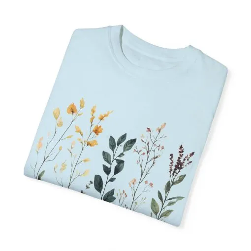 Floral Garden Unisex Garment-Dyed T-Shirt - Nature-Inspired Tee - Image 14