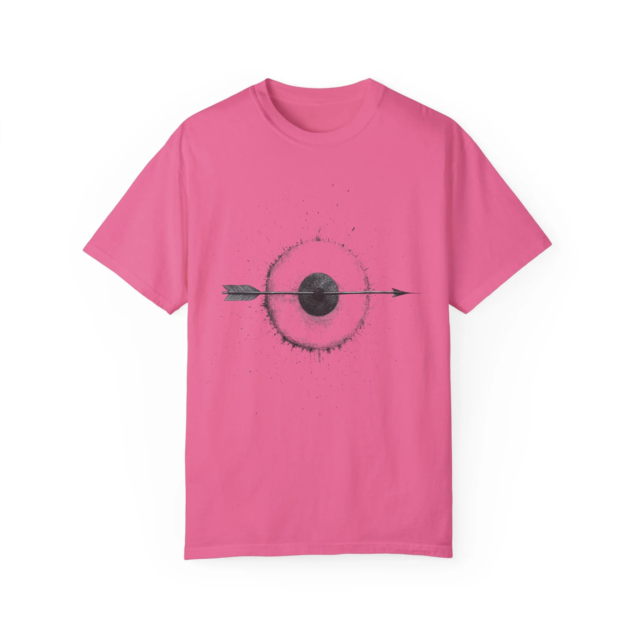 Unisex Garment-Dyed T-shirt with Unique Arrow and Target Design - Perfect for Casual Wear and Gifts - Image 49