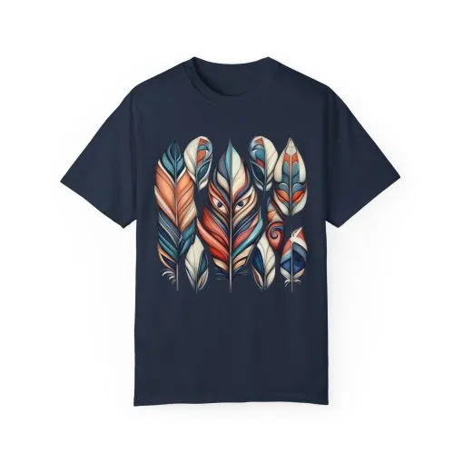Bohemian Feathers Unisex T-Shirt - Artistic Nature Design - Image 61