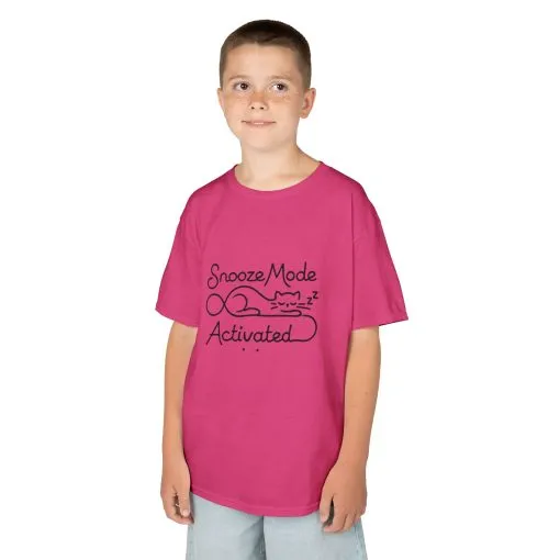 Kids 'Snooze Mode Activated' Heavy Cotton Tee - Fun Sleepy T-Shirt for Boys and Girls - Image 56