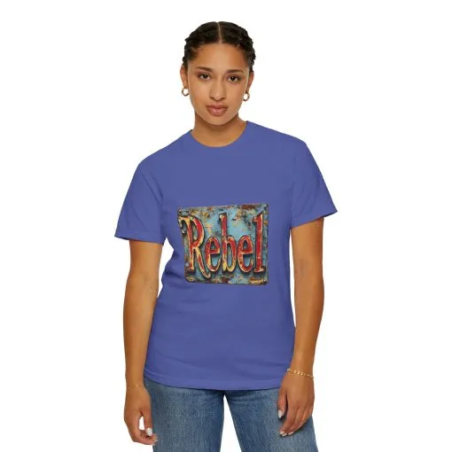 Rebel Unisex Garment-Dyed T-Shirt - Vintage Style Graphic Tee - Image 24