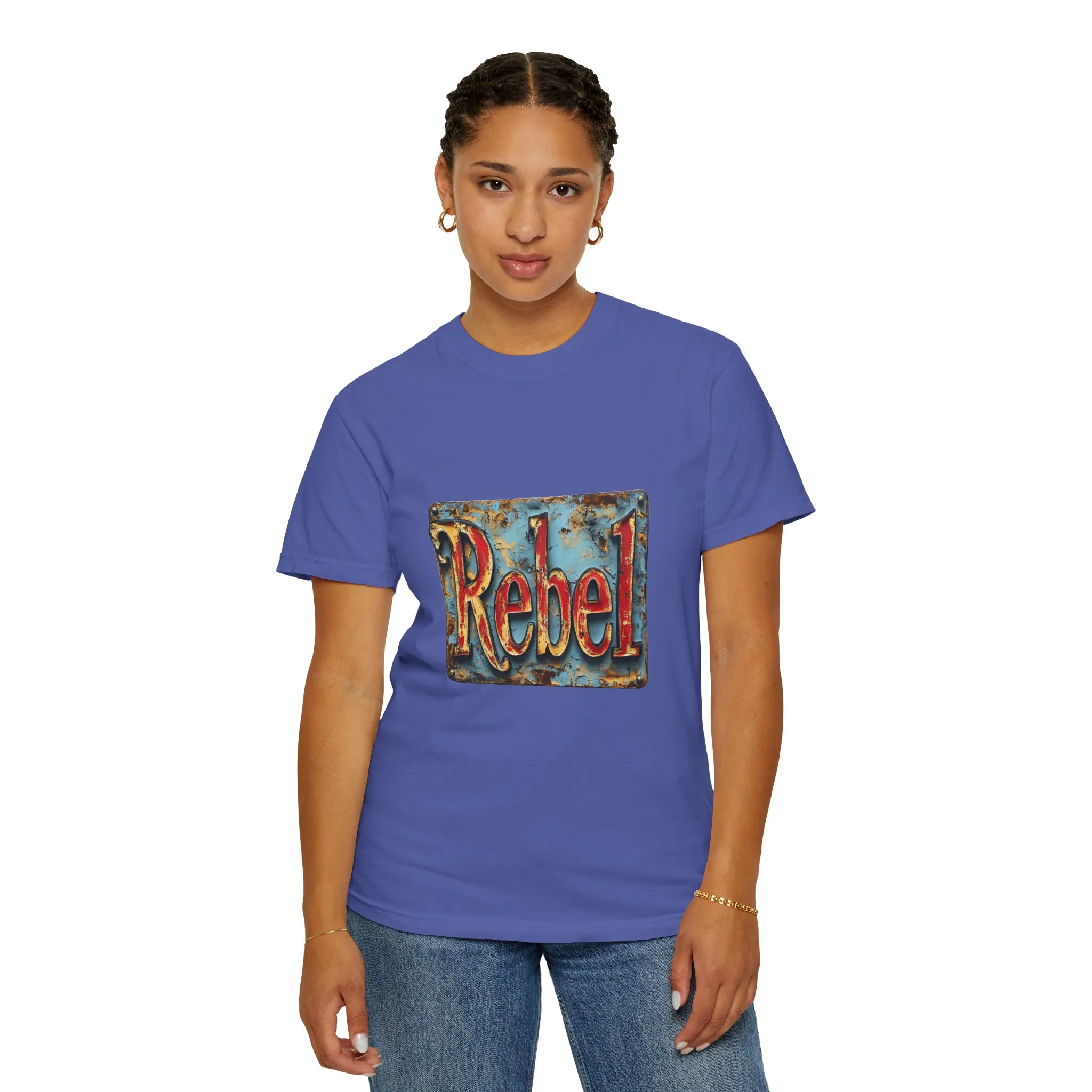 Rebel Unisex Garment-Dyed T-Shirt - Vintage Style Graphic Tee - Image 24