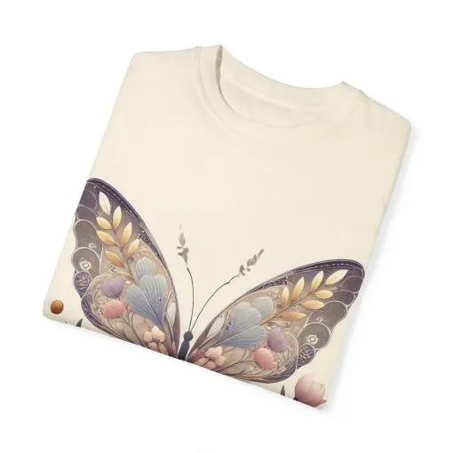 Butterfly Wings Unisex Garment-Dyed T-Shirt - Nature-Inspired Design - Image 10