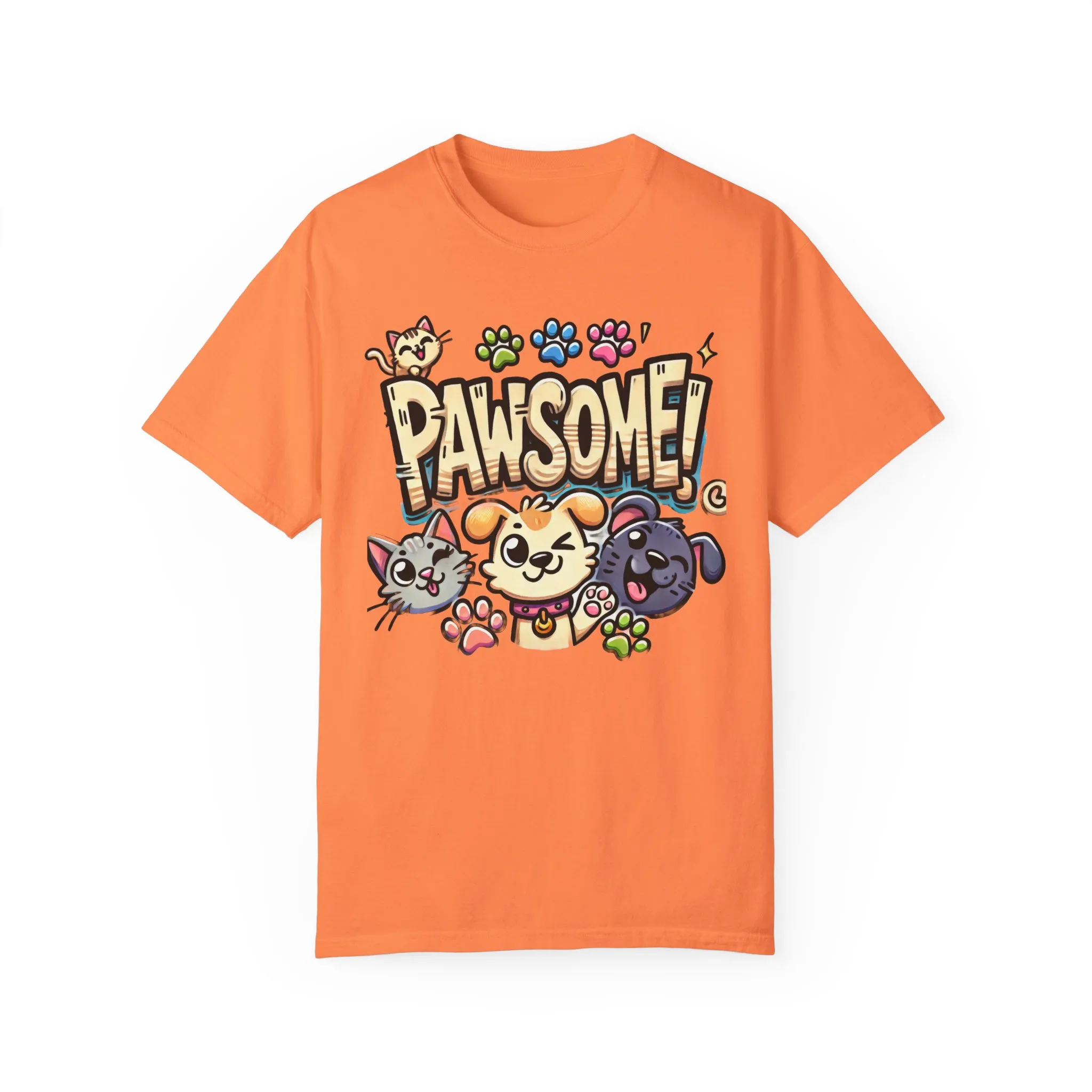 Pawsome Garment-Dyed T-Shirt for Animal Lovers - Image 5