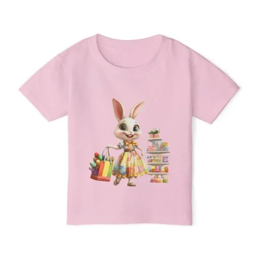 Cute Easter Bunny Toddler T-Shirt - Heavy Cotton™ - Image 4