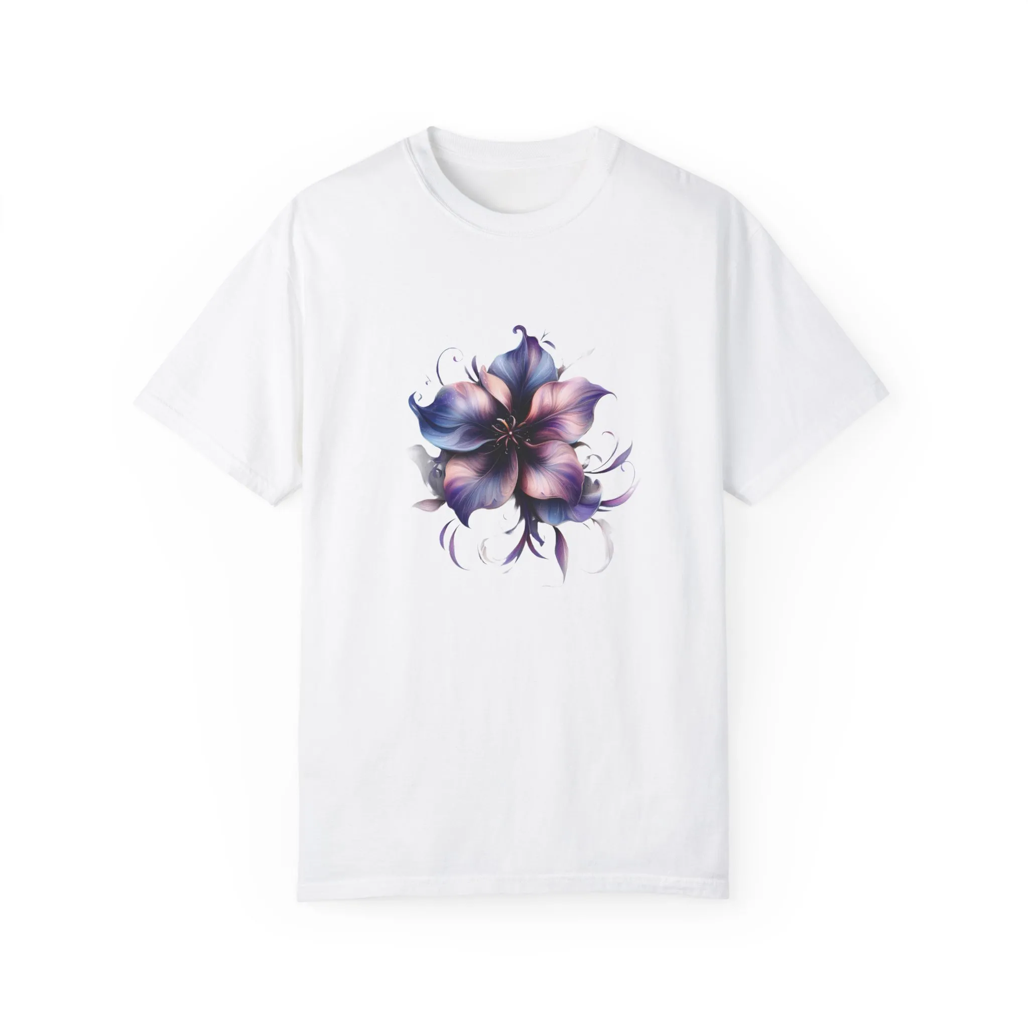 Floral Unisex Garment-Dyed T-Shirt - Vibrant Flower Design for Nature Lovers - Image 5