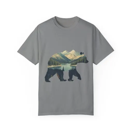 Nature-Inspired Bear Graphic Unisex T-Shirt - Image 28