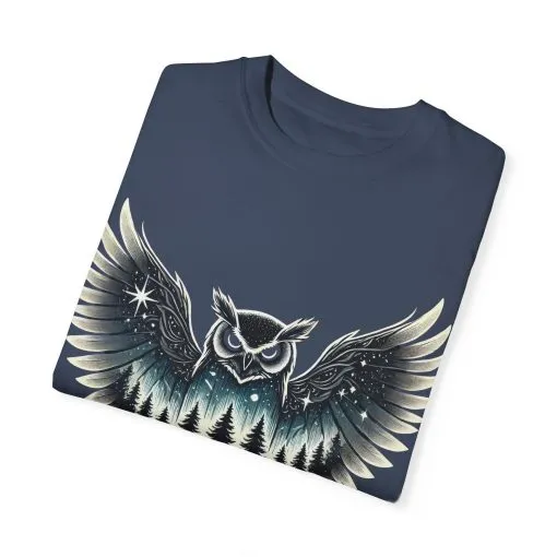 Unisex Garment-Dyed Owl T-Shirt | Nature-Inspired Design for Outdoor Lovers - Image 22