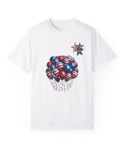 Patriotic Balloon T-Shirt | Unisex Garment-Dyed Tee for Independence Day Celebrations