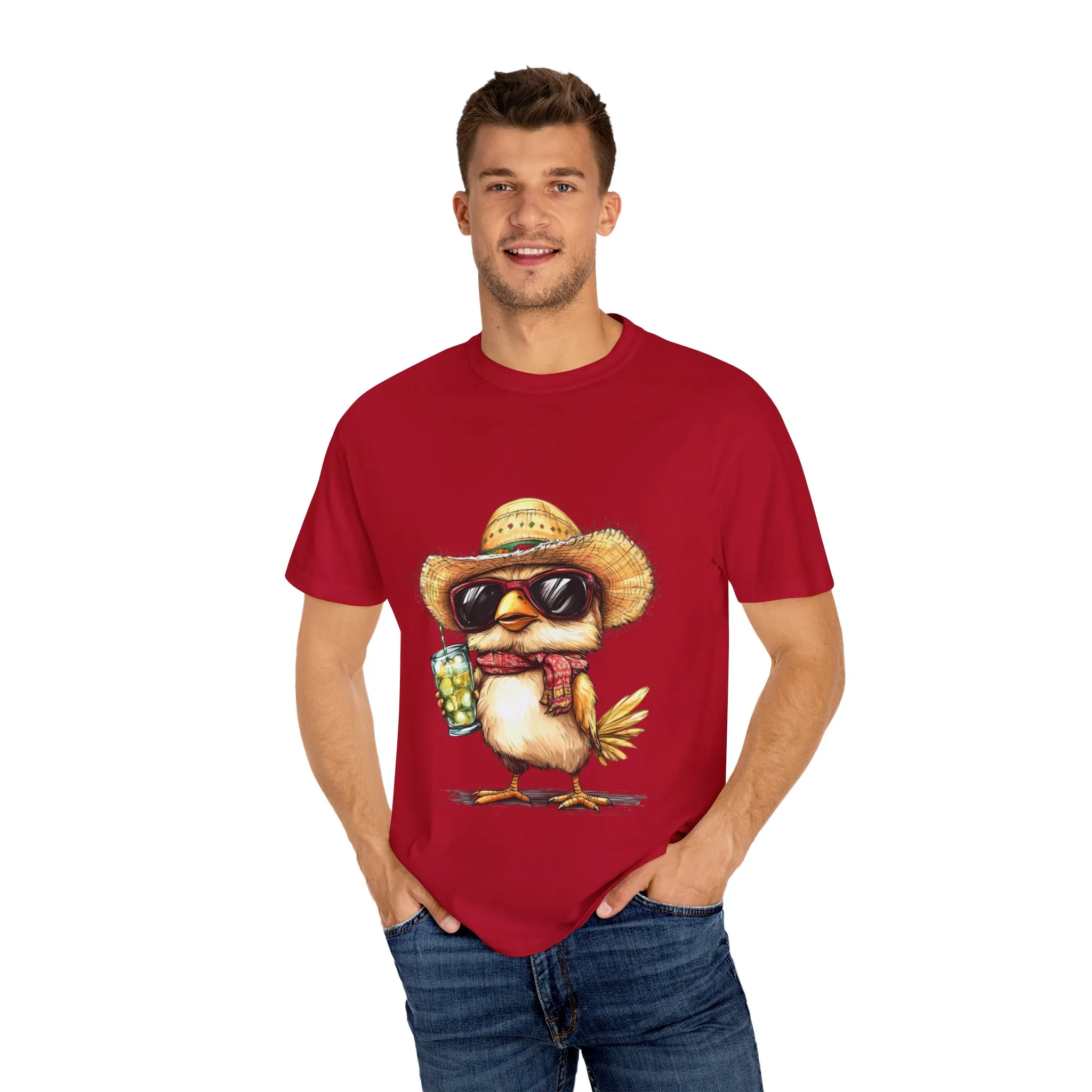 Funny Beach Bird T-Shirt - Unisex Garment-Dyed Summertime Tee - Image 39