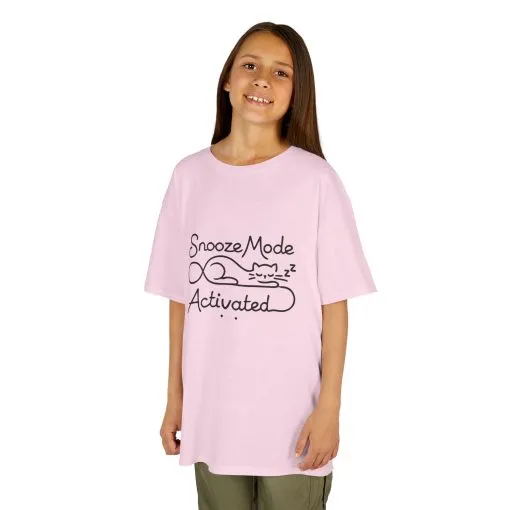 Kids 'Snooze Mode Activated' Heavy Cotton Tee - Fun Sleepy T-Shirt for Boys and Girls - Image 51