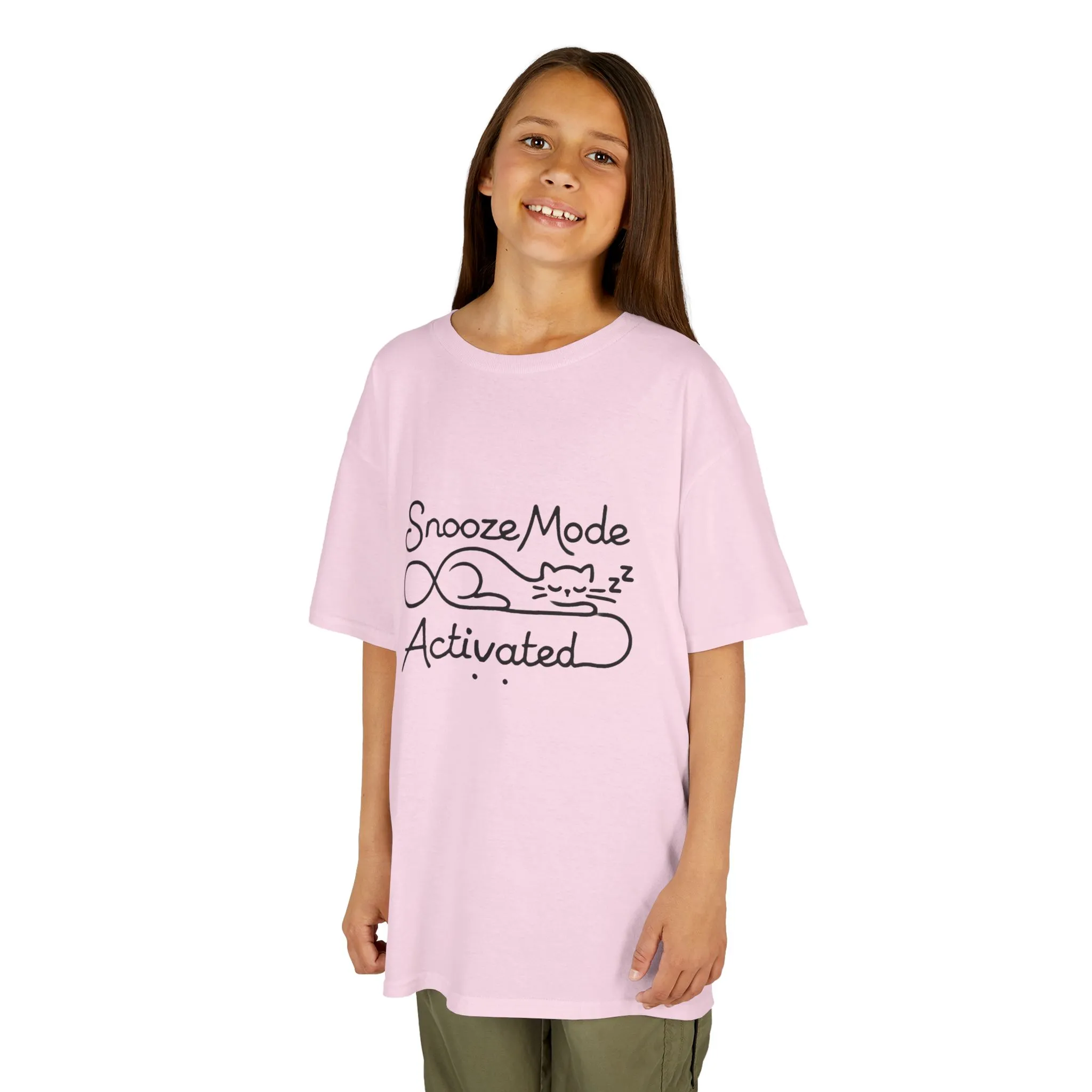 Kids 'Snooze Mode Activated' Heavy Cotton Tee - Fun Sleepy T-Shirt for Boys and Girls - Image 51