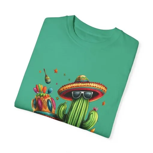 Vibrant Cactus Fiesta T-Shirt - Unisex Garment-Dyed Tee for Summer Celebrations - Image 34