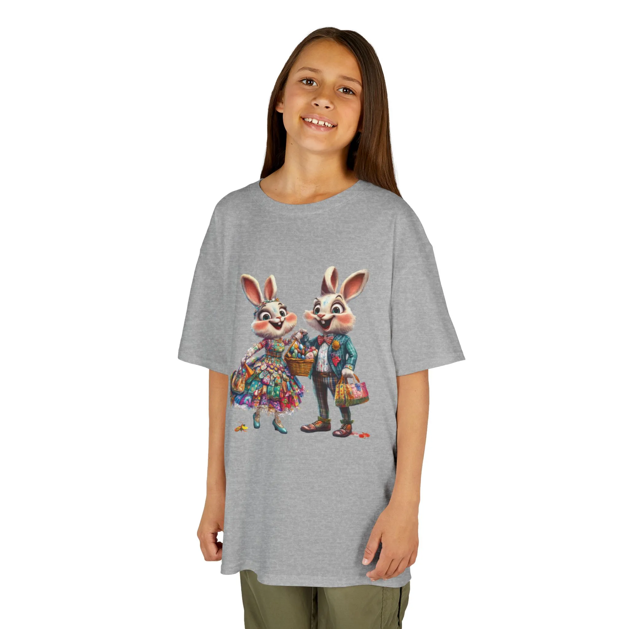 Adorable Bunny Couple Kids Tee - Perfect for Easter Celebrations - Image 12