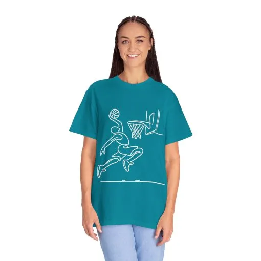 Unisex Basketball Outline T-shirt - Sporty Graphic Tee for Athletes - Image 16