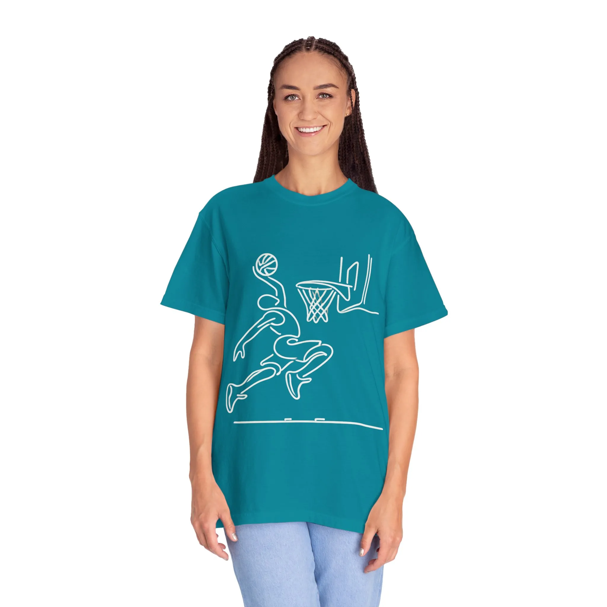 Unisex Basketball Outline T-shirt - Sporty Graphic Tee for Athletes - Image 16