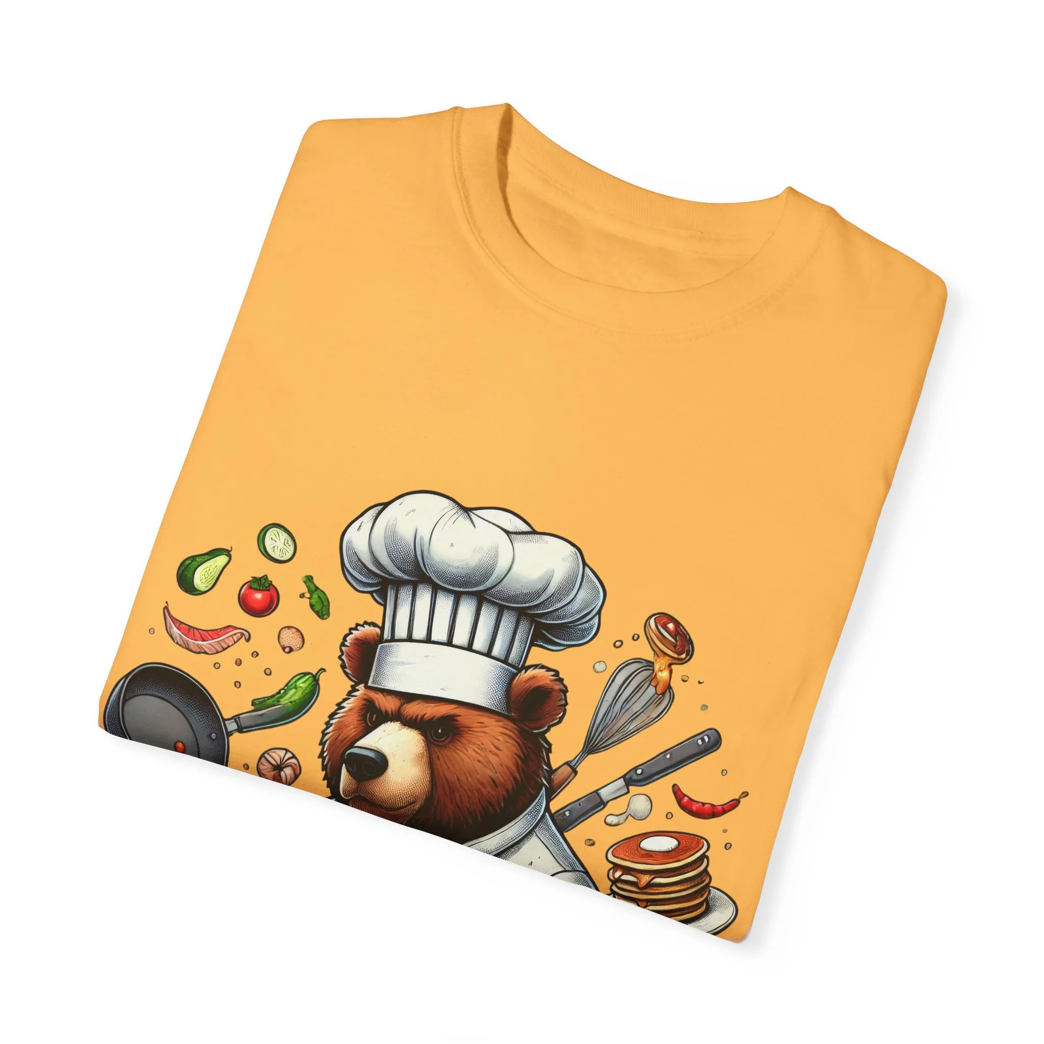 Chef Bear Unisex Garment-Dyed T-Shirt - Perfect for Cooking Lovers and Foodies - Image 14