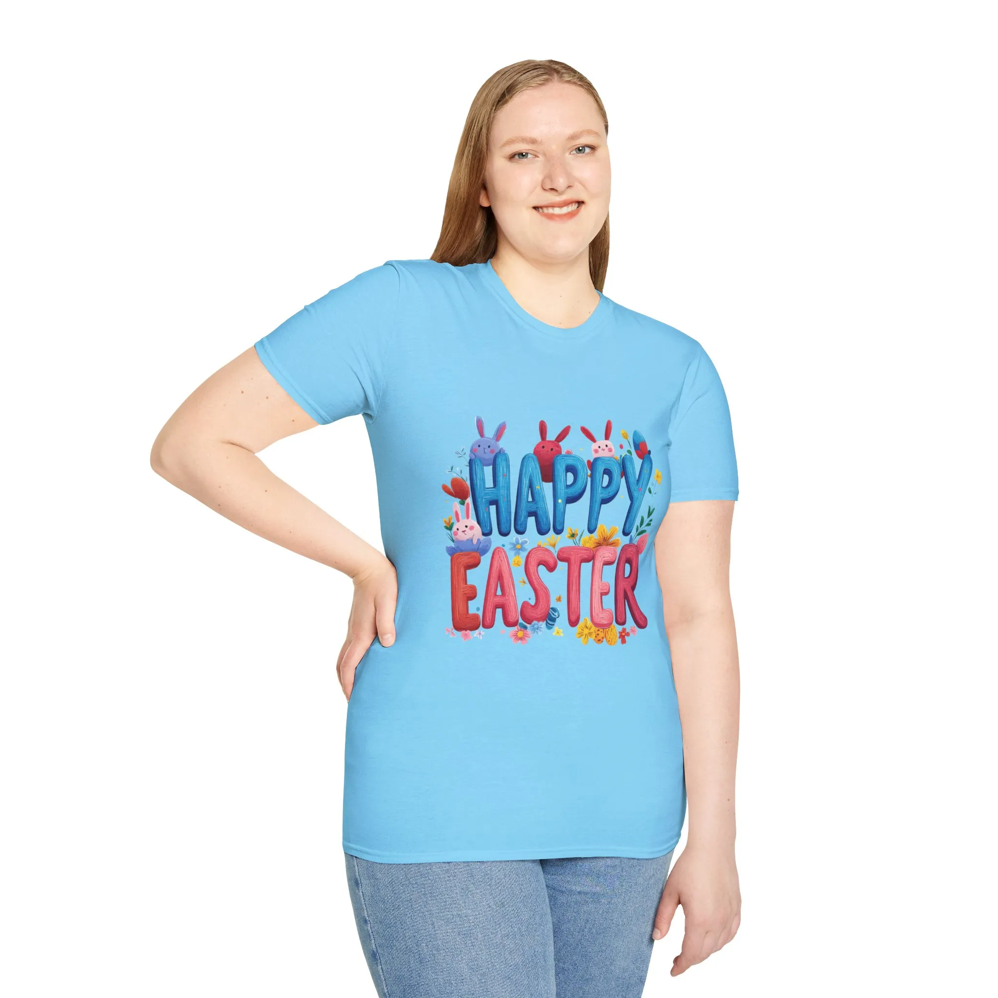 Easter Joy Unisex Softstyle T-Shirt - Spring Floral Design - Image 24