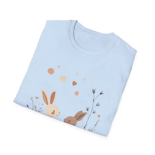 Spring Bunny Love Unisex Softstyle T-Shirt - Cute Floral Design for Easter Celebrations - Image 22
