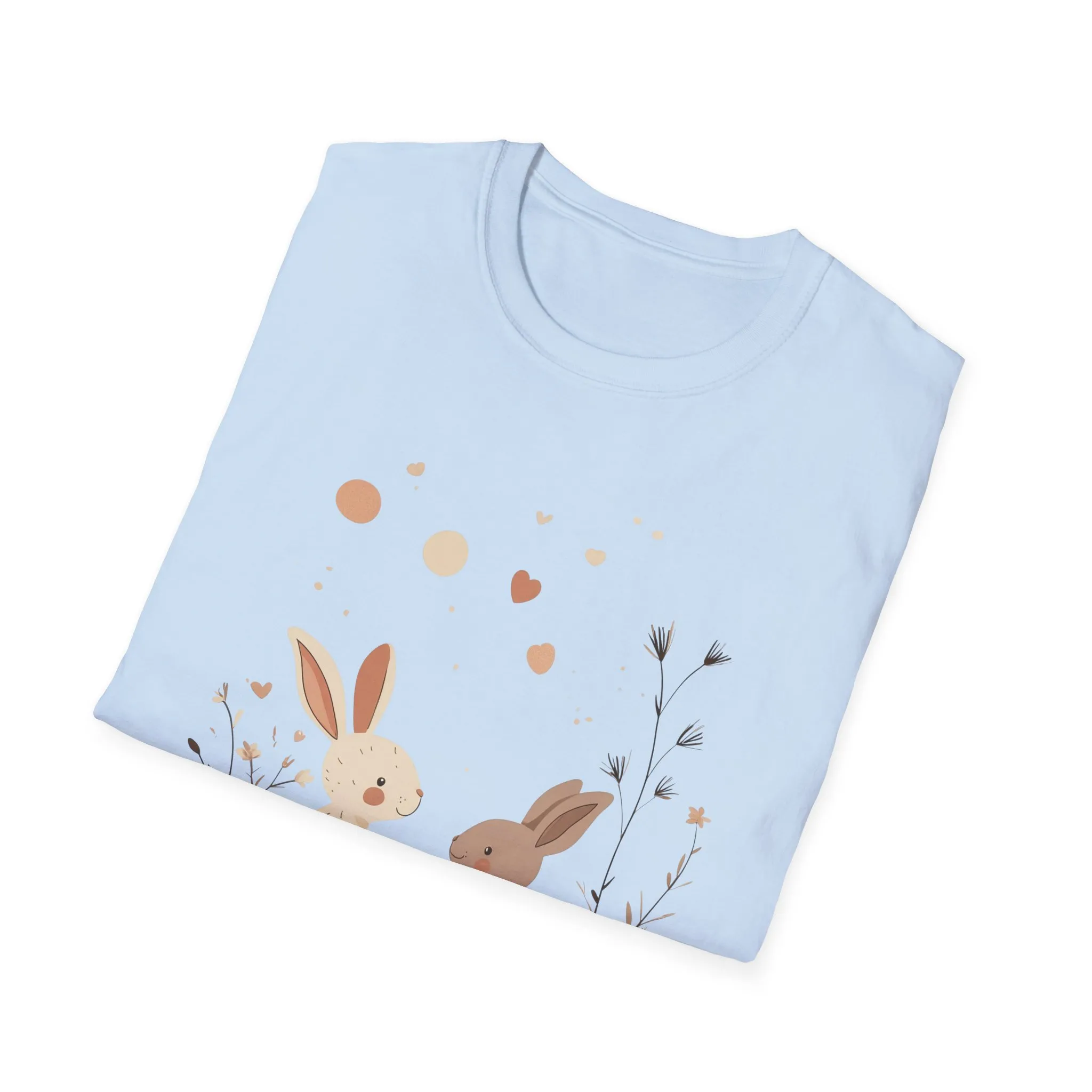Spring Bunny Love Unisex Softstyle T-Shirt - Cute Floral Design for Easter Celebrations - Image 22