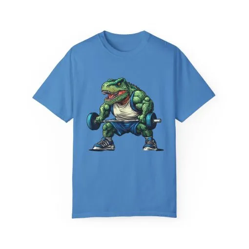 Gym Dinosaur Unisex Garment-Dyed T-Shirt - Fitness Tee for Workout Enthusiasts - Image 30