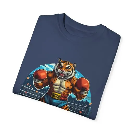 Boxing Tiger Unisex Garment-Dyed T-shirt | Sporty, Bold Graphic Tee for Animal Lovers - Image 42