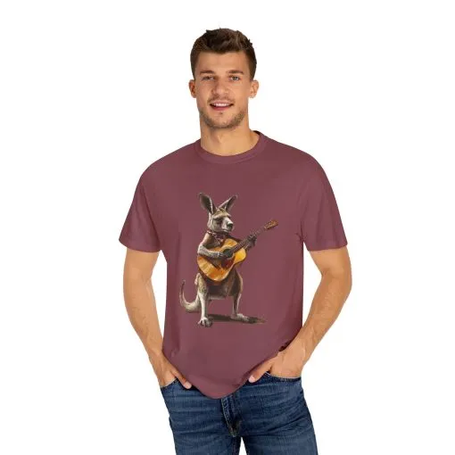 Funny Kangaroo Playing Guitar Unisex T-shirt - Image 47