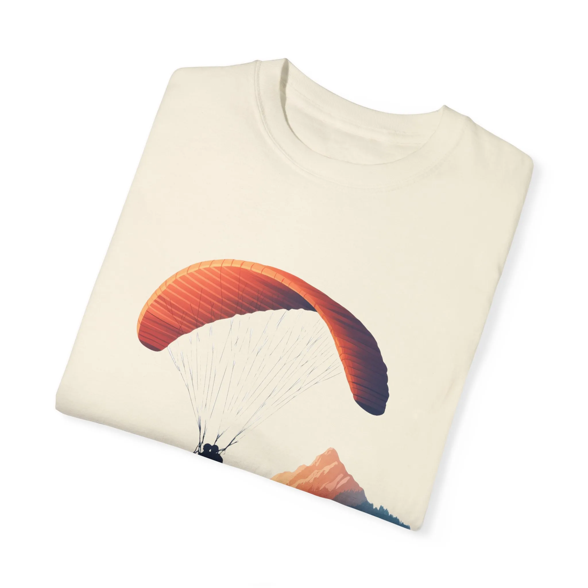 Adventure Awaits Unisex Garment-Dyed T-shirt - Paragliding and Mountain Design - Image 14
