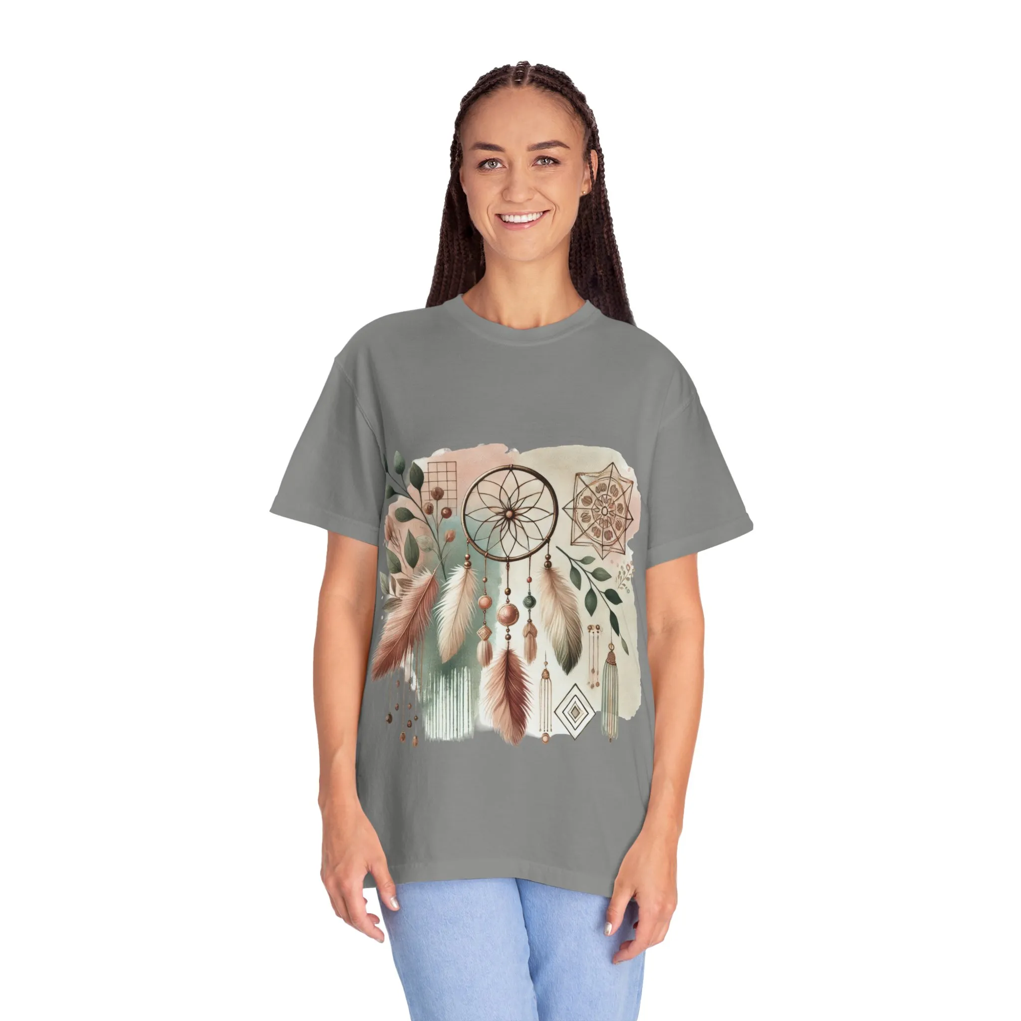 Dreamcatcher Boho T-Shirt | Unisex Garment-Dyed Tee for Spiritual Vibes - Image 32