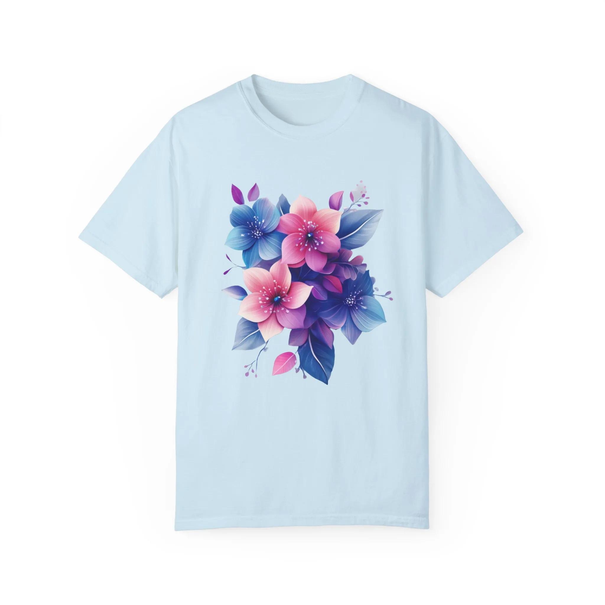 Floral Vibe Unisex Garment-Dyed T-Shirt | Comfortable, Stylish Tee for Nature Lovers - Image 9