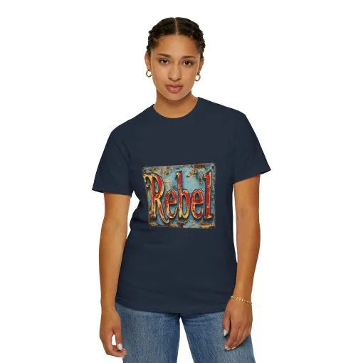 Rebel Unisex Garment-Dyed T-Shirt - Vintage Style Graphic Tee - Image 48
