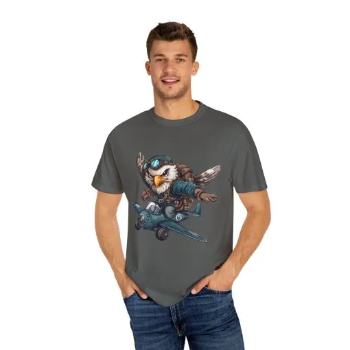Adventure Owl Unisex Garment-Dyed T-Shirt - Perfect for Flyers and Animal Lovers - Image 11