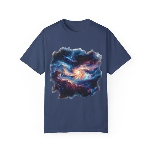 Cosmic Swirl Unisex Garment-Dyed T-Shirt - Perfect for Dreamers and Star Gazers - Image 21