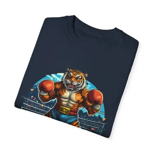 Boxing Tiger Unisex Garment-Dyed T-shirt | Sporty, Bold Graphic Tee for Animal Lovers - Image 46