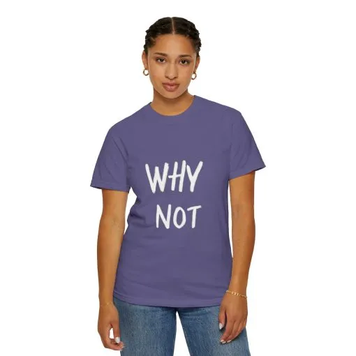 Unisex Why Not Garment-Dyed T-Shirt - Positive Vibe Casual Wear - Image 40