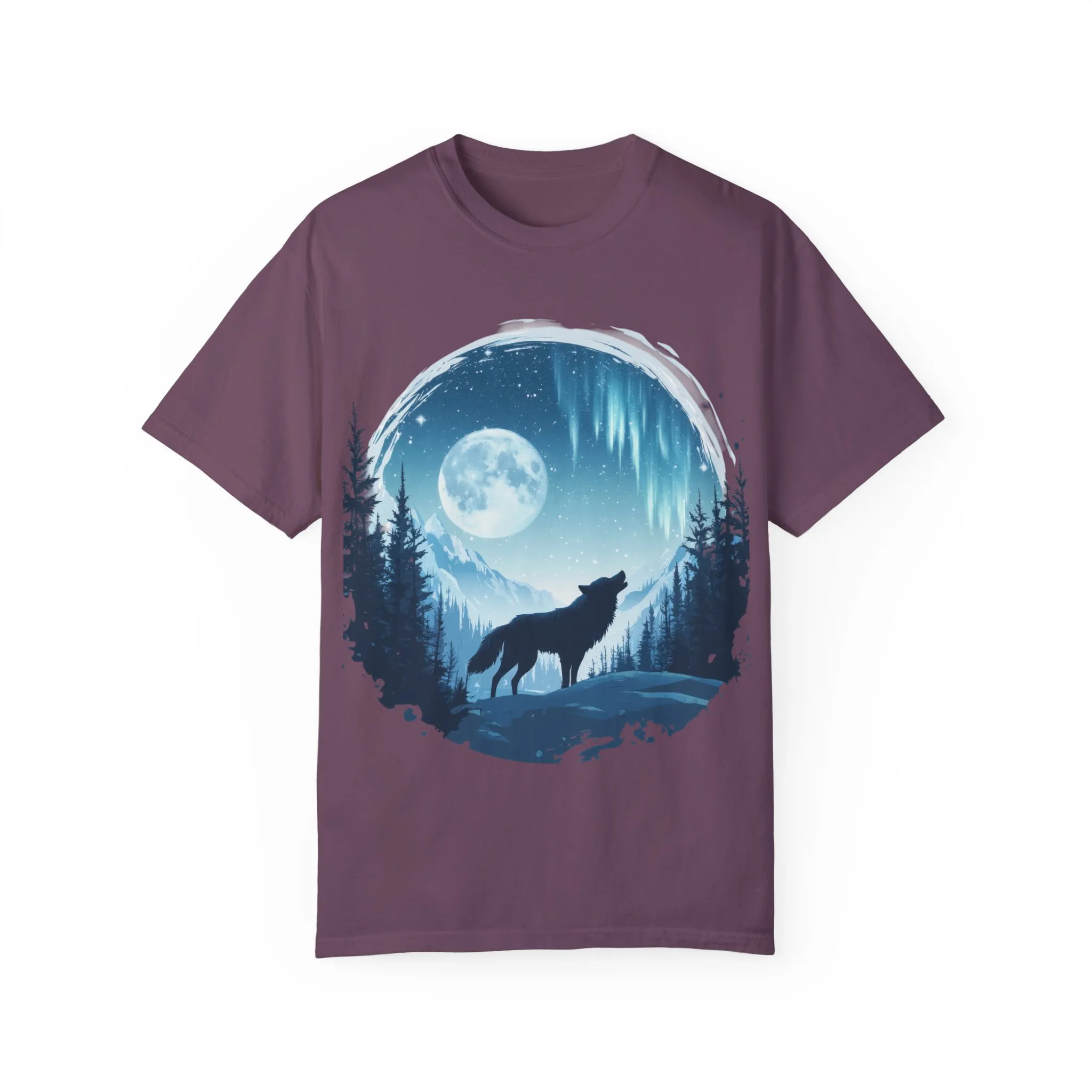 Mystical Wolf Moon T-shirt - Unisex Garment-Dyed Tee for Nature Lovers - Image 25