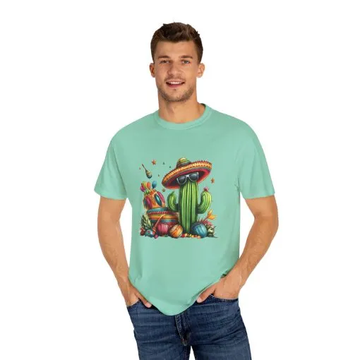 Vibrant Cactus Fiesta T-Shirt - Unisex Garment-Dyed Tee for Summer Celebrations - Image 27