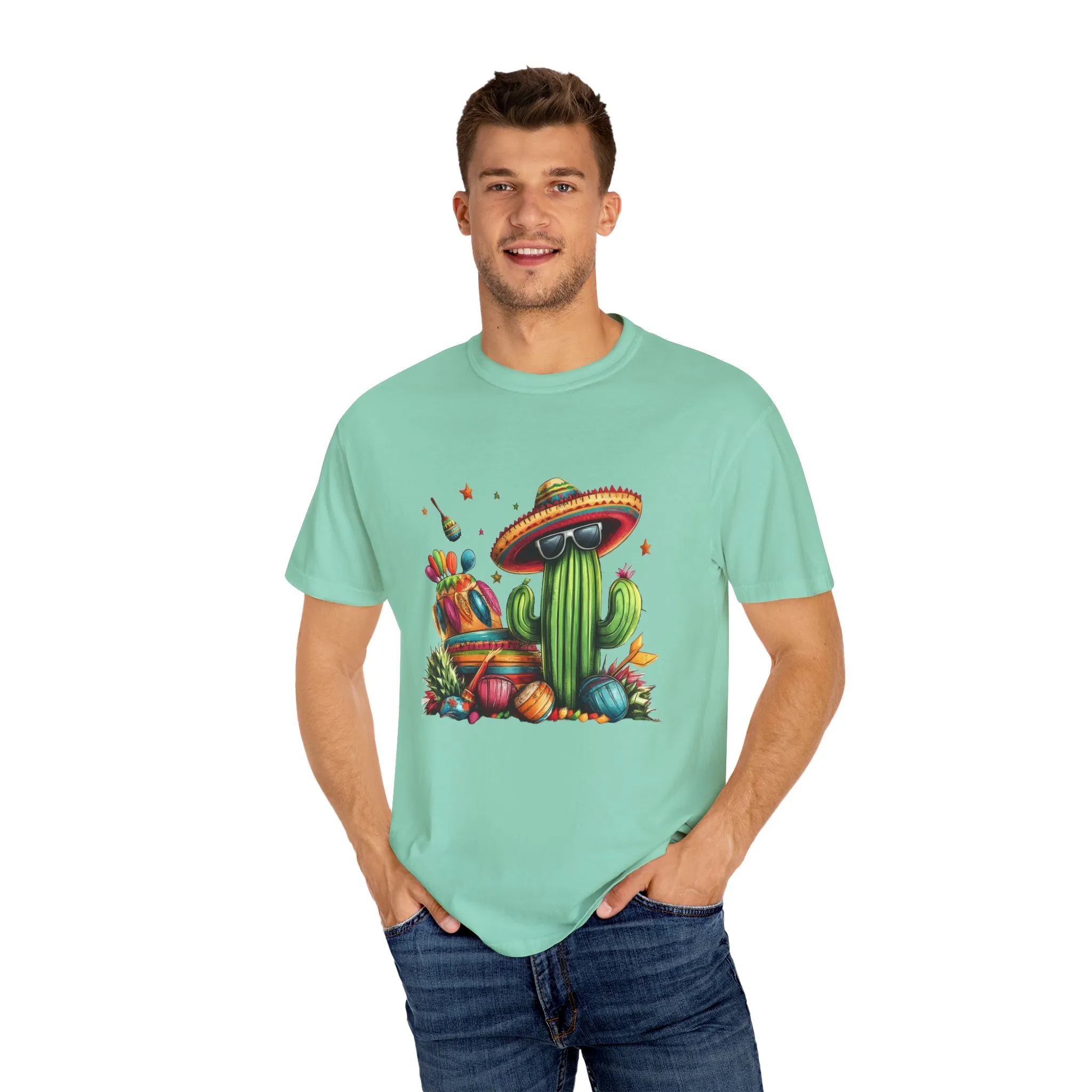 Vibrant Cactus Fiesta T-Shirt - Unisex Garment-Dyed Tee for Summer Celebrations - Image 27