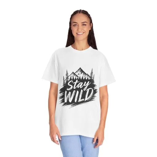 Stay Wild Unisex Garment-Dyed T-Shirt for Adventure Lovers - Image 8