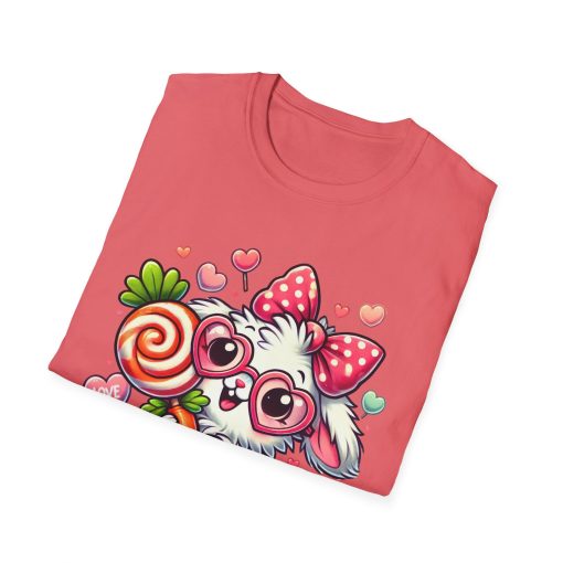Cute Bunny Love Unisex Softstyle T-Shirt - Perfect for Valentine's Day and Spring Celebrations - Image 13