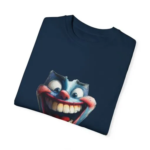 Unisex Garment-Dyed T-shirt with Vintage Clown Print - Perfect for Halloween & Graphic Tee Lovers - Image 34