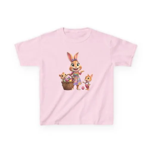 Easter Bunny Kids Tee - Fun and Colorful Heavy Cotton™ Shirt for Spring Celebrations - Image 2