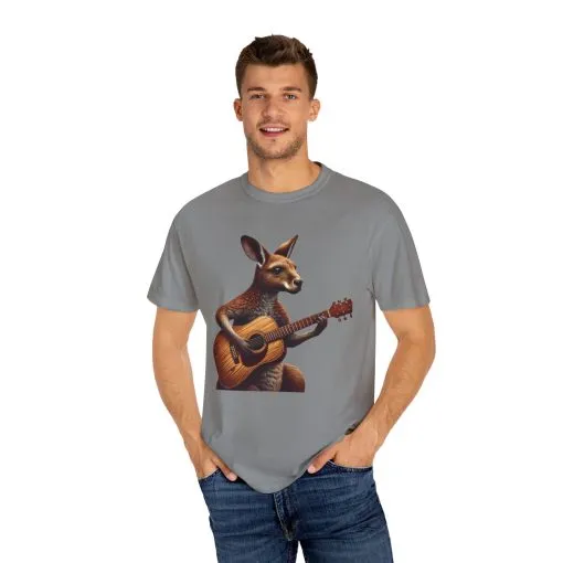 Cool Kangaroo Playing Guitar Unisex T-Shirt - Unique Gift for Music Lovers - Image 35