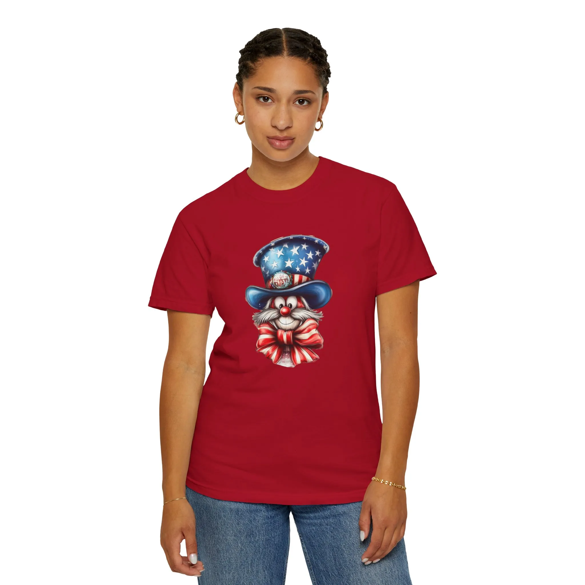 Patriotic Cat Unisex Garment-Dyed T-Shirt – Festive 4th of July Vibe - Image 20